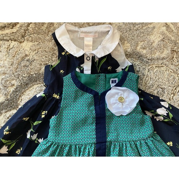Girls Bundle 2 Dresses Outfits Janie And Jack Baby 12 24 18 Months Church - Picture 3 of 10